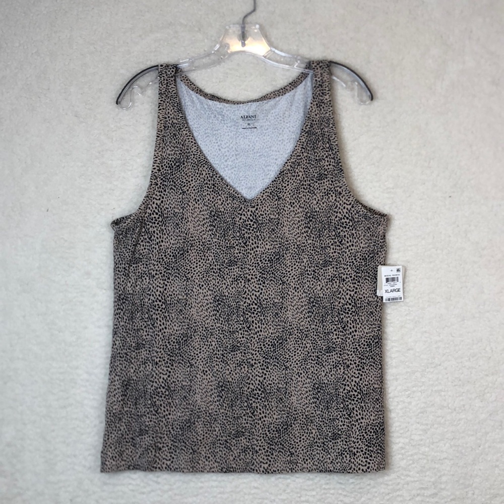 NWT Alfani Womens Animal Print Sleeveless Pajama Top SIZE XL NEW WITH TAGS